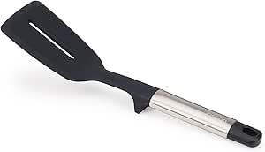 Joseph Joseph Elevate Silicone Slotted Turner with Integrated Tool Rest, One Size, Stainless Steel