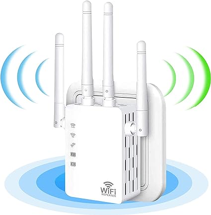 2024 WiFi Extender - Wireless Signal Repeater Booster up to 9800 sq.ft - 1200Mbps Wall-Through Strong WiFi Booster-Dual Band 2.4G and 5G - 4 Antennas 360 Degree Full Coverage