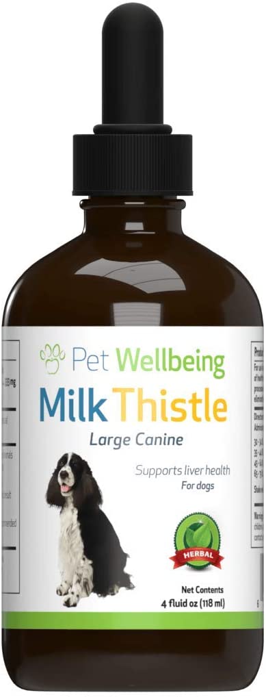 Pet Wellbeing - Milk Thistle for Dogs - Essential Detoxification Support for Canines with Liver Dysfunction - 4oz (118ml)