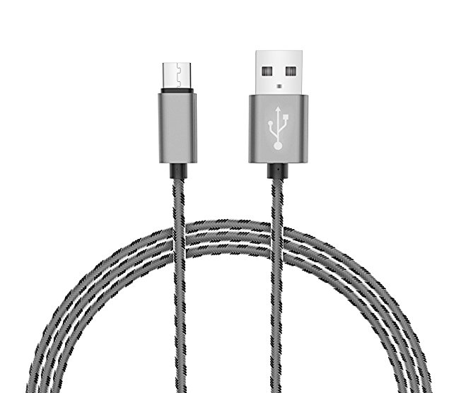 USB Type C Cable, MeeQee Type C to USB 3.0 (3.3ft/1m) Nylon Braided Fast Charging Sync Cable for Macbook, Google Pixel, LG G6/G5/V20, Nintendo Switch, Samsung Galaxy S8 , HTC 10 and more-Grey