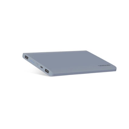 Fritesla 12000mah slim Power Bank External Battery for iPhone,iPad and Samsung Galaxy -grey