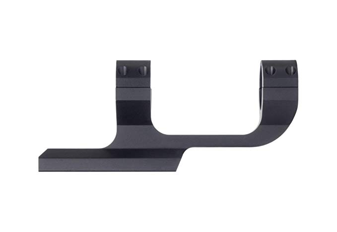 Monstrum Tactical Slim Profile Series Cantilever Offset Dual Ring Picatinny Scope Mount | 30 mm Diameter (Black)