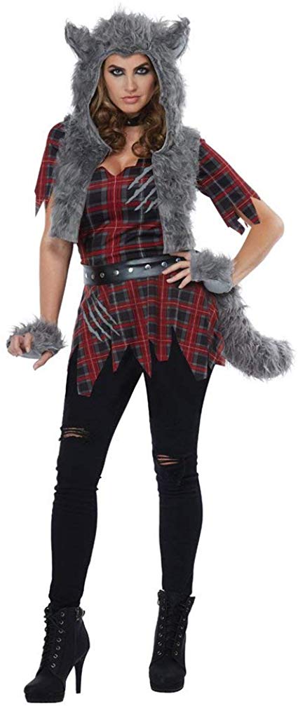 California Costumes Women's She-Wolf - Adult Costume Adult Costume, Red/Gray, Small