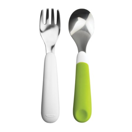 OXO Tot Training Fork & Spoon Set- Green