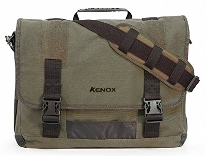 Kenox Vintage Canvas Military Tactical Ammo Style Shoulder Messenger Field Bag