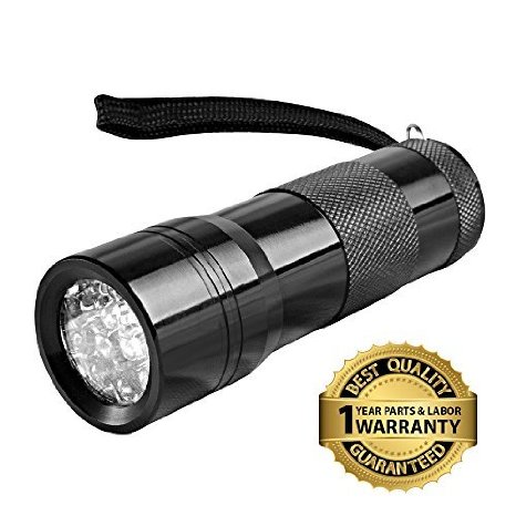 Goliath Industry GLT-UVLIGHT12 UV Handheld Light Flashlight, Black