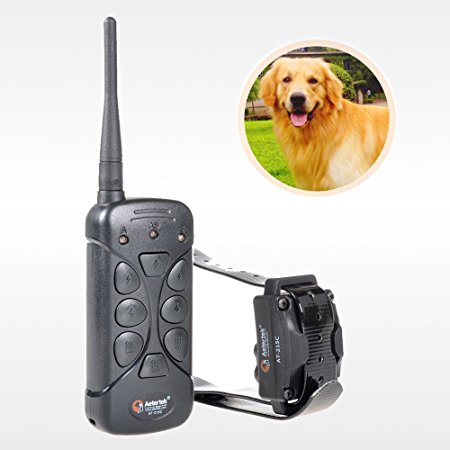 [2015 Upgraded] Aetertek® AT-215C 600yd Remote Dog Training Shock Collar, Rechargeable and Submersible E-collar with Safe Vibration and Shock