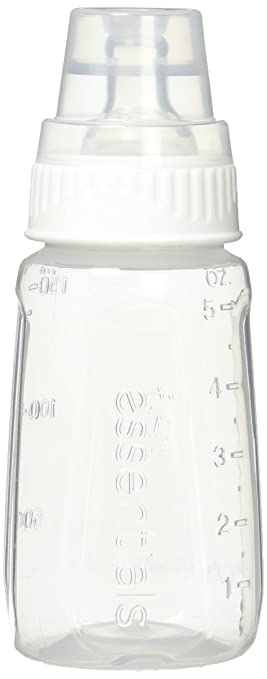 NUK Gerber First Essentials Clear View Silicone Bottle, Slow Flow, 5 Ounce