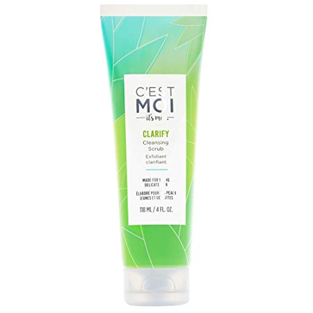 C'est Moi Clarify Cleansing Scrub | Gentle Facial Cleanser, Exfoliating Scrub, Works on Delicate & Sensitive Skin, Clinically Tested Non-Toxic Ingredients feat. Salicylic Acid, EWG Verified, 4 fl oz