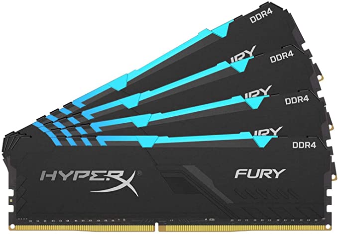 HyperX Fury RGB 128GB 3600MHz DDR4 CL18 DIMM (Kit of 4) HX436C18FB3AK4/128