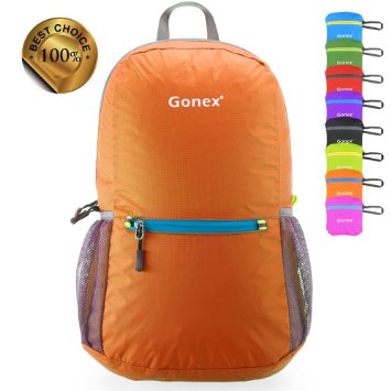 Gonex Ultra Lightweight Packable Hiking Backpack Handy Daypack for Camping Outdoor Travel Cycling School 20 Liters 8 Color Choices