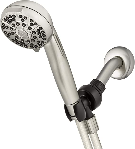 Waterpik PowerPulse Therapeutic Massage Hand Held Shower Head, Brushed Nickel, 1.8 GPM, XAS-649E