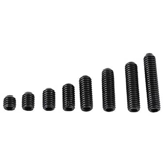 200pcs M3 Black Hex Socket Cap Head Screw Steel Socket Cup Point Grub Set Hex Socket Set Screw Screw Assortment