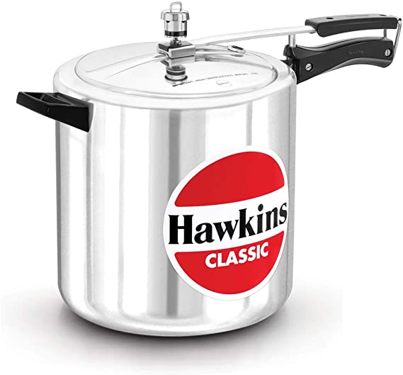 Hawkins Classic 12 L Aluminum Pressure Cooker, Medium, Silver, 12-Liter