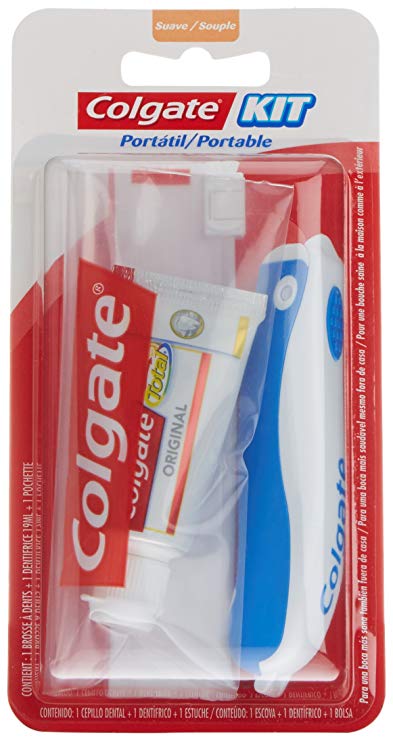 Colgate Toothpaste and Toothbrush Travel Kit 44 g - Pack of 4 (Assorted Colours)