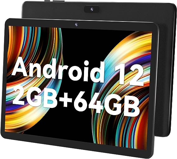 SGIN Android 12 Tablet, 10 Inch Tablets Tab 2GB RAM 64GB ROM, 5000mAh, 1280 * 800 Pixels Display, WiFi only, Dual Camera, Android Tablet for Kids, Tablet PC, Google GMS Certified