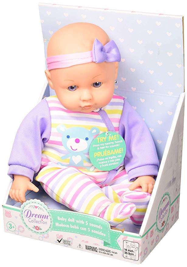 DREAM COLLECTION 14" Chatter & Coo Girl Baby Doll