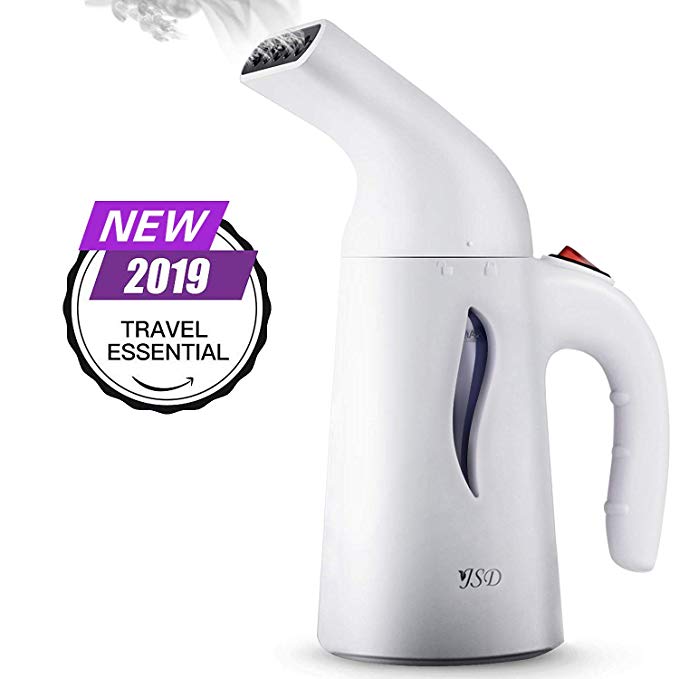 JSD Steamer for Clothes, 7 in 1 Travel Garment Steamers, 150ml Powerful Handheld Fabric Steamer with High Capacity for Home and Travel, Travel Pouch Included [Updated Version]