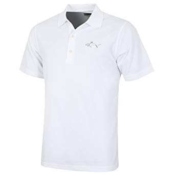 Greg Norman Mens 2018 Micro Pique 'Large Logo' Polo Shirt