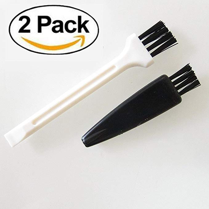 LU2000 Pack of 2 Universal Phone Dust Velvet Brush USB Port & Speaker Cleaner for Iphone 8 Plus Samsung Galaxy S9 S8 S7 Edge Plus All Smartphones Ipod MP3 MP4 Ipod Touch etc - Black and White