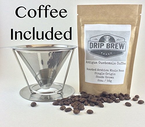 Pour Over Coffee Filter with Coffee: Reusable Pour Over Coffee Maker Stainless Steel Coffee Filter and Brewer with Pour Over Coffee Stan