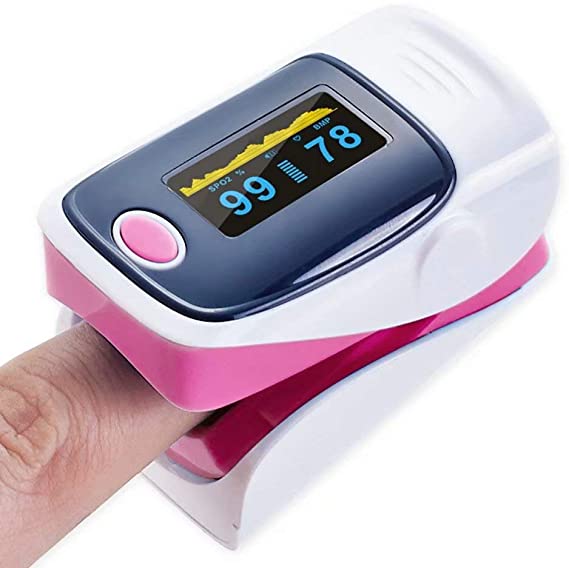 DOMDIL - OLED Finger Pulse Oximeter, Professional Portable Pulse Oximeter, Ideal for Monitoring of oxygen saturation in the blood