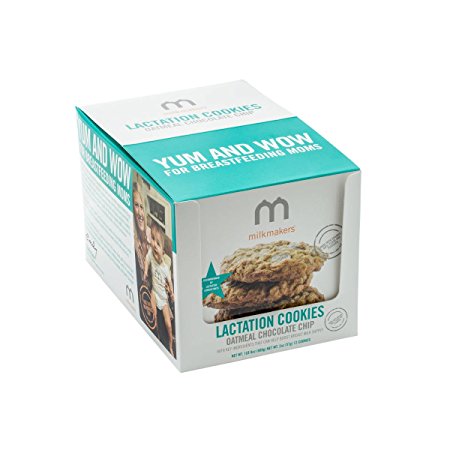 Milkmakers Oatmeal Chocolate Chip Lactation Cookies 680g (1 Grab & Go Bakery Box), 12 Count