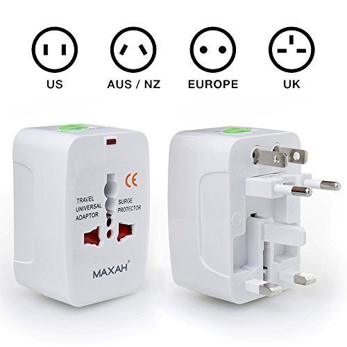 Maxah MX-UC1 Surge Protector All in One Universal Travel Wall Charger AC Power AU UK US EU Plug Adapter
