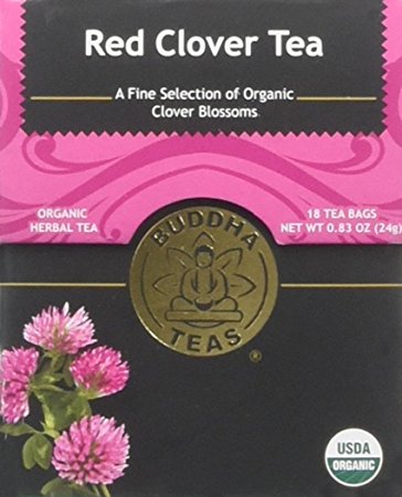 Organic Red Clover Tea - Kosher, Caffeine Free, GMO-Free - 18 Bleach Free Tea Bags