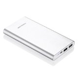 Poweradd Pilot 2GS 10000mAh Portable Phone Charger External Battery Pack with Fast Charging for iPhone iPod Touch Samsung Galaxy LG HTC and more - Silver