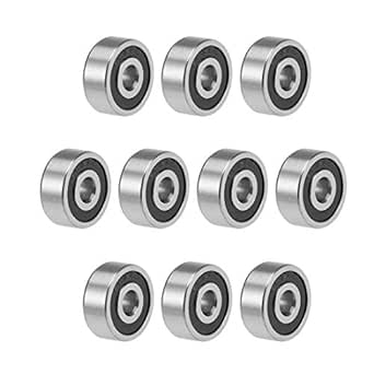 uxcell 623-2RS Deep Groove Ball Bearings 3mm x 10mm x 4mm Double Sealed Chrome Steel P6(ABEC3) 10pcs