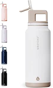 GROSCHE Alpine Flip n' Sip 20oz 40 oz Insulated Water Bottle - Stainless Steel triple insulated vaccuum, Leakproof Flask with Straw lid- Perfect for Gym, Travel & Outdoor use Extreme insulation