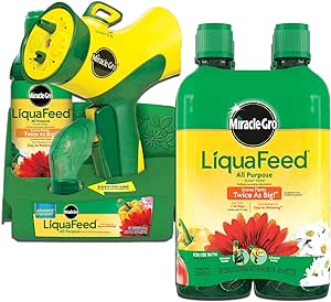 Miracle-Gro LiquaFeed All Purpose Plant Food Advance Starter Kit and Refills Bundle: One Feeder and Five Bottles