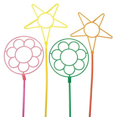 US Toy - Giant Neon Bubble Wands, Pk of 12, Assorted Colors , 24 L.