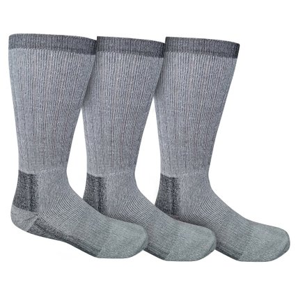 3 Pairs of Sockbin Men's Merino Wool Socks, Hiking Hunting Camping Sock