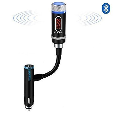 iClever Wireless Bluetooth FM Transmitter Radio Adapter Handsfree Car Kit with USB Charger