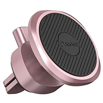 Magnetic Phone Car Mount, Penom Cell Phone Holder for Car Universal Air Vent Magnet Car Phone Mount Fits iPhone Xs Max XR X 8 7 6S 6 Plus and Most Smartphones (Rose Gold)