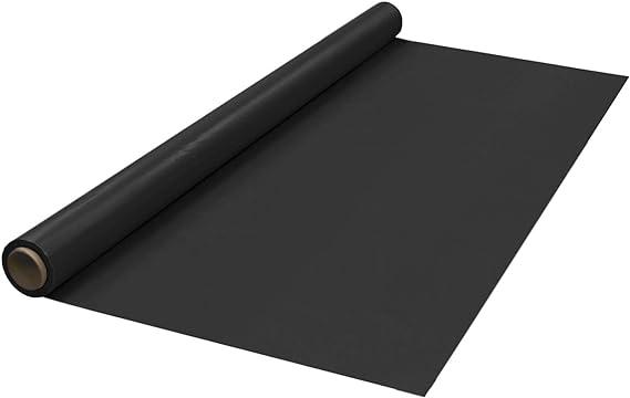 Party Essentials Plastic Banquet Table Roll, 40" x 100', Black