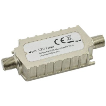 4G LTE Shielded In Line Filter F Type Screw Sockets - Improves Signal