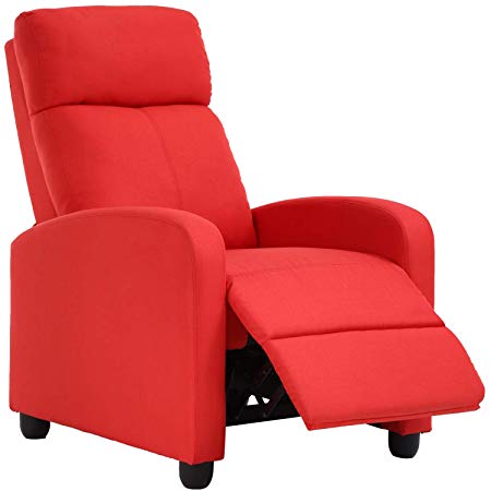 Recliner Chair for Living Room Recliner Sofa Winback Chair Reading Chair Single Sofa Home Theater Seating Modern Reclining Easy Chair with Fabric Padded Seat Backrest