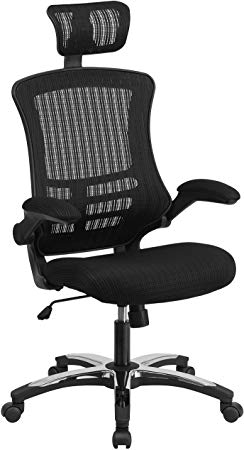 Flash Furniture High Back Office Chair | High Back Mesh Executive Office and Desk Chair with Wheels and Adjustable Headrest