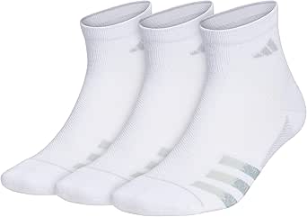 adidas Mens Superlite Stripe 3 Quarter Socks (3-pair) Quarter Sock