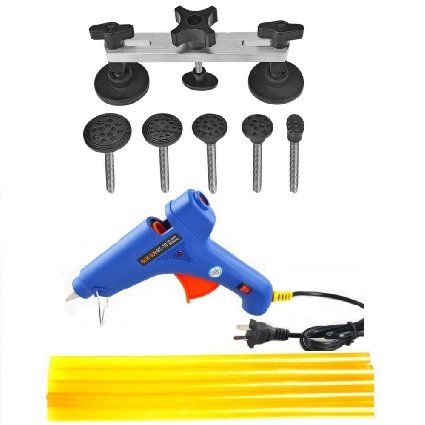 Super PDR 11pcs Pops-a-dent Dent & Ding Paintless Dent Removal Repair Tool Kits Pdr Glue Puller (Stale 1)
