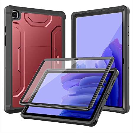 Soke Galaxy Tab A7 Case 10.4 Inch (SM-T500 / T505 / T507),with Built-in Screen Protector, Rugged Full Body Protective Case for 2020 Samsung Galaxy Tab A7 10.4 (Red)