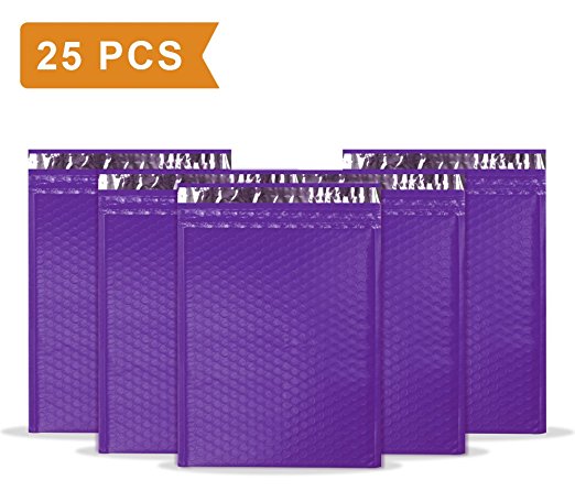 UCGOU #2 8.5x12 Purple Poly Bubble Mailers Padded Envelopes Self Seal Mailing Envelopes Pack of 25