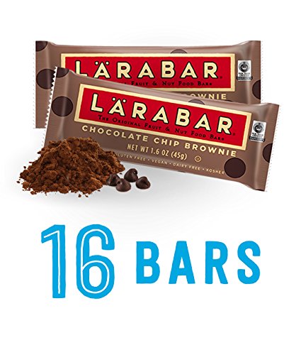 Larabar Gluten Free Bar, Chocolate Chip Brownie, 1.6 oz Bars (16 Count)