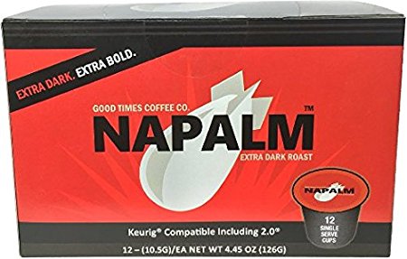 Napalm Coffee, EXTRA DARK ROAST, 100% Arabica, Keurig K-Cups, 24 Count