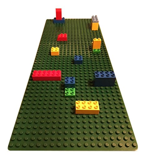 Lego and Duplo Compatible Building Mat- Extra Long 32” x 12” Made of Premium Silicone, Perfect for Activity Tables