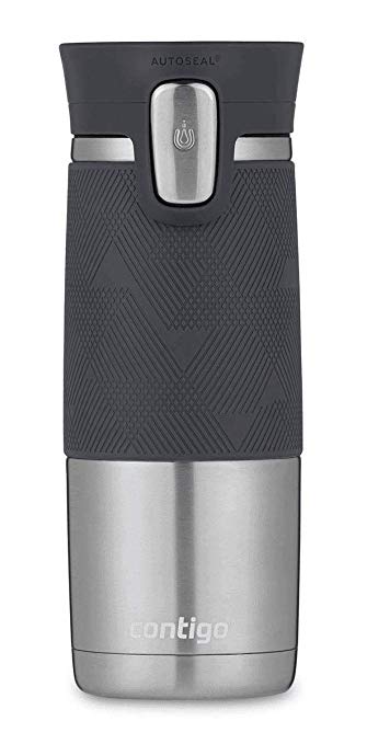 Contigo 2 Pack Autoseal Spill Proof Travel Mug Flask Grey/Red