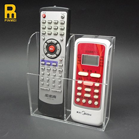 PINMEI Remote Control Holder Clear Acrylic Organizer Box